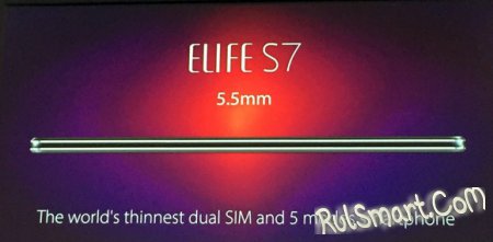 Gionee Elife S7 - тонкий смартфон с большим аккумулятором