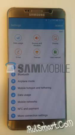 Samsung Galaxy Note 5 получает Android 6.0.1